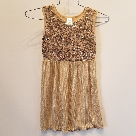 Other - Wonder Nation Girls Sequin Gold Tank Dress